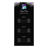 Maid Cleaning House Holographic Price List Ca Reclamekaart (Voorkant)
