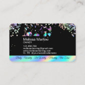 Maid Cleaning House Holographic Sparking Business Visitekaartje (Achterkant)