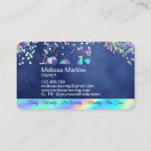 Maid Cleaning House Holographic Sparking Business Visitekaartje (Achterkant)