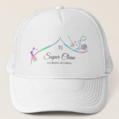 Maid Cleaning House Holographic Sparking Trucker Pet (Voorkant)