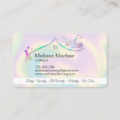 Maid Cleaning House Holographic Sparking Visitekaartje (Achterkant)