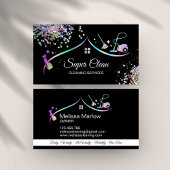 Maid Cleaning House Holographic Sparking Visitekaartje
