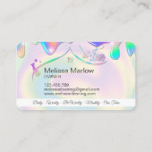 Maid Cleaning House Holographic Sparking Visitekaartje (Achterkant)