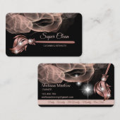 Maid Cleaning House Mousserend roos Gold Business Visitekaartje (Voorkant / Achterkant)