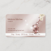 Maid Cleaning House Mousserend roos Gold Business  Visitekaartje (Achterkant)