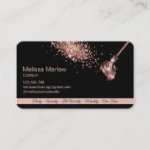 Maid Cleaning House Mousserend roos Gold Business  Visitekaartje (Achterkant)