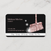 Maid Cleaning House Mousserend roos Gold Business Visitekaartje (Achterkant)