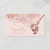 Maid Cleaning House Mousserend roos Gold Business  Visitekaartje (Voorkant)