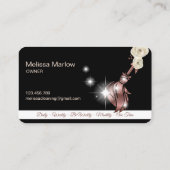 Maid Cleaning House Mousserend roos Gold Business Visitekaartje (Achterkant)