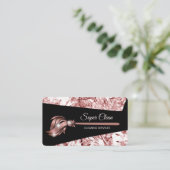 Maid Cleaning House Mousserend roos Gold Business  Visitekaartje (Staand voorkant)