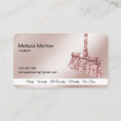 Maid Cleaning House Mousserend roos Gold Business  Visitekaartje (Achterkant)