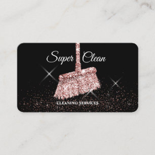 Maid Cleaning House Mousserend roos Gold Business  Visitekaartje