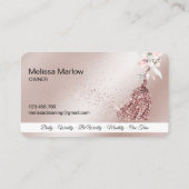 Maid Cleaning House Mousserend roos Gold Floral Bu Visitekaartje (Achterkant)