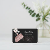 Maid Cleaning House Mousserend roos Gold Floral Bu Visitekaartje (Staand voorkant)