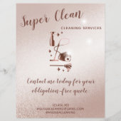 Maid Cleaning House Mousserend Roos Gold Flyer (Achterkant)