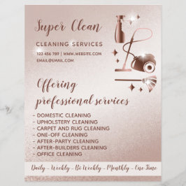 Maid Cleaning House Mousserend Roos Gold Flyer