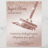 Maid Cleaning House Mousserend Roos Gold Flyer (Achterkant)