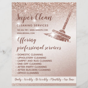 Maid Cleaning House Mousserend Roos Gold Flyer