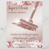 Maid Cleaning House Mousserend Roos Gold Flyer (Achterkant)