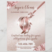 Maid Cleaning House Mousserend Roos Gold Flyer (Achterkant)