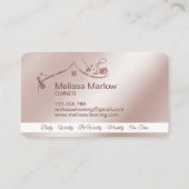 Maid Cleaning House Mousserend roos gold Visitekaartje (Achterkant)