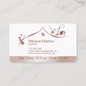 Maid Cleaning House Mousserend roos gold Visitekaartje (Achterkant)