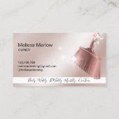 Maid Cleaning House Mousserend roos gold Visitekaartje (Achterkant)