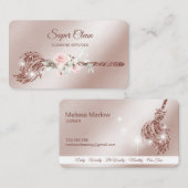 Maid Cleaning House Mousserend roos gold Visitekaartje (Voorkant / Achterkant)