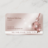 Maid Cleaning House Mousserend roos gold Visitekaartje (Achterkant)
