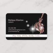 Maid Cleaning House Mousserend roos gold Visitekaartje (Achterkant)