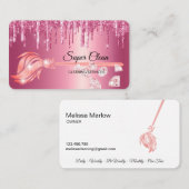 Maid Cleaning House Mousserend roos gold Visitekaartje (Voorkant / Achterkant)