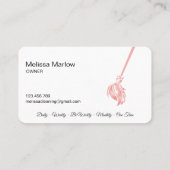 Maid Cleaning House Mousserend roos gold Visitekaartje (Achterkant)