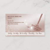 Maid Cleaning House Mousserend Roos Gold Visitekaartje (Achterkant)