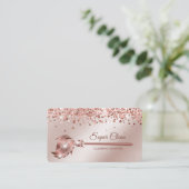 Maid Cleaning House Mousserend roos gold Visitekaartje (Staand voorkant)