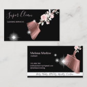 Maid Cleaning House Mousserend roos gold Visitekaartje (Voorkant / Achterkant)