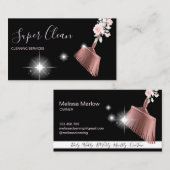 Maid Cleaning House Mousserend roos gold Visitekaartje (Voorkant / Achterkant)