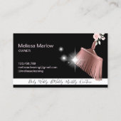 Maid Cleaning House Mousserend roos gold Visitekaartje (Achterkant)
