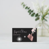 Maid Cleaning House Mousserend roos gold Visitekaartje (Staand voorkant)