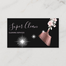 Maid Cleaning House Mousserend roos gold Visitekaartje