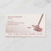 Maid Cleaning House Mousserend Roos Gold Visitekaartje (Achterkant)