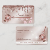 Maid Cleaning House Mousserend roos gold Visitekaartje (Voorkant / Achterkant)