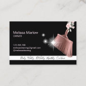 Maid Cleaning House Mousserend roos gold Visitekaartje (Achterkant)