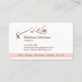 Maid Cleaning House Mousserend roos gold Visitekaartje (Achterkant)