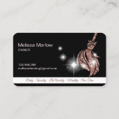 Maid Cleaning House Mousserend roos gold Visitekaartje (Achterkant)