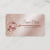 Maid Cleaning House Mousserend roos gold Visitekaartje (Voorkant)