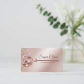 Maid Cleaning House Mousserend roos gold Visitekaartje (Staand voorkant)