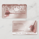 Maid Cleaning House Mousserend roos gold Visitekaartje (Voorkant / Achterkant)