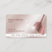 Maid Cleaning House Mousserend roos gold Visitekaartje (Achterkant)