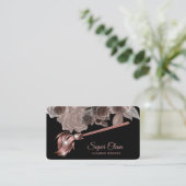 Maid Cleaning House Mousserend roos goud Floral Visitekaartje (Staand voorkant)