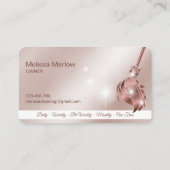 Maid Cleaning House Mousserend roos goud Floral Visitekaartje (Achterkant)